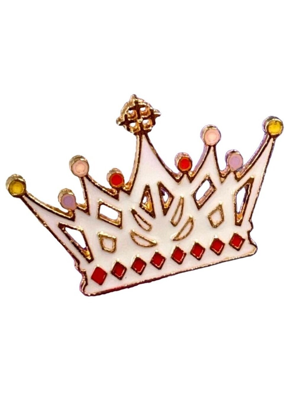 Alice Wonderland Crown Lapel Pin Queen Hearts Enamel Brooch Badge Jewelry Gift